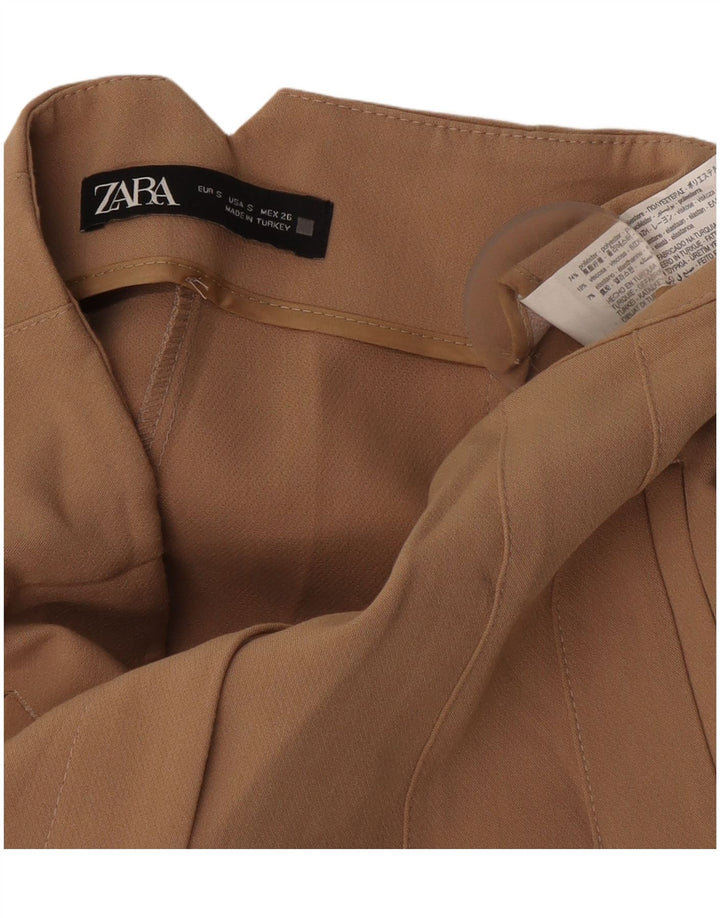 Женские зауженные брюки чинос Zara, маленькие W26 L26, бежевый полиэстер