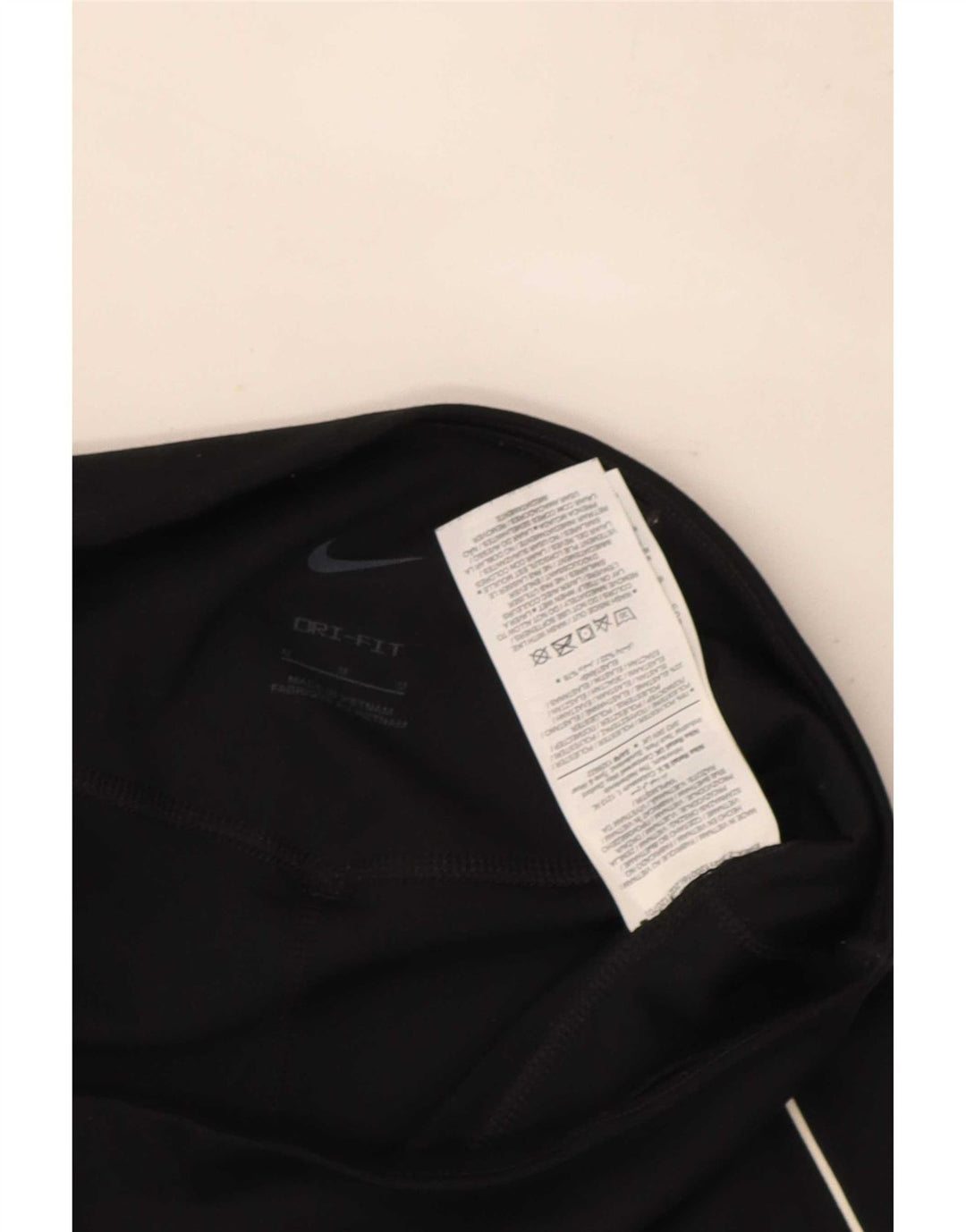 Женские укороченные леггинсы с рисунком Nike Dri Fit UK 12, средний черный полиэстер