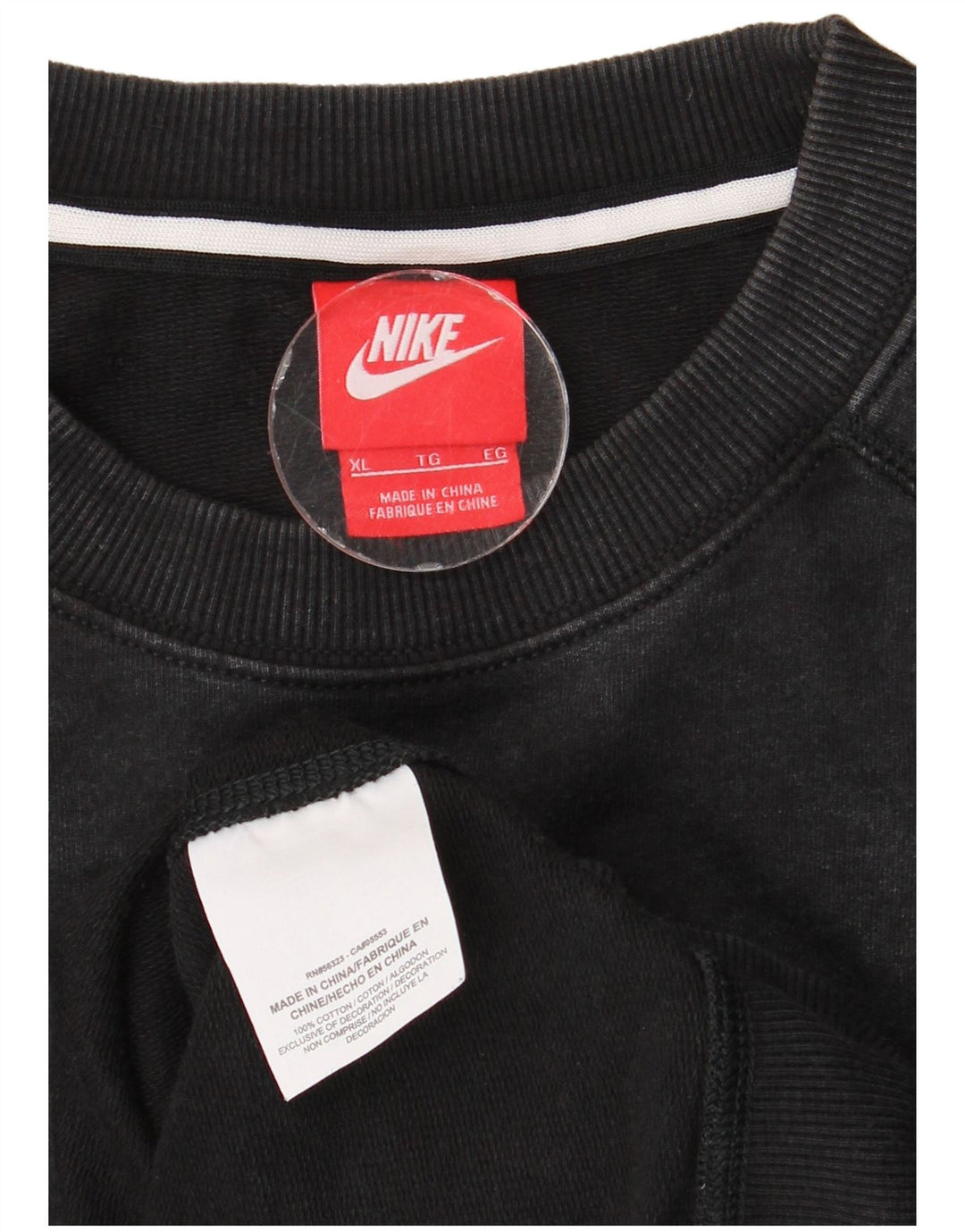 Мужской свитшот с рисунком Nike XL, черный, хлопок