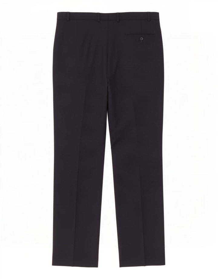 Мужские костюмные брюки классического кроя Marks & Spencer W38 L33 темно-синие из полиэстера