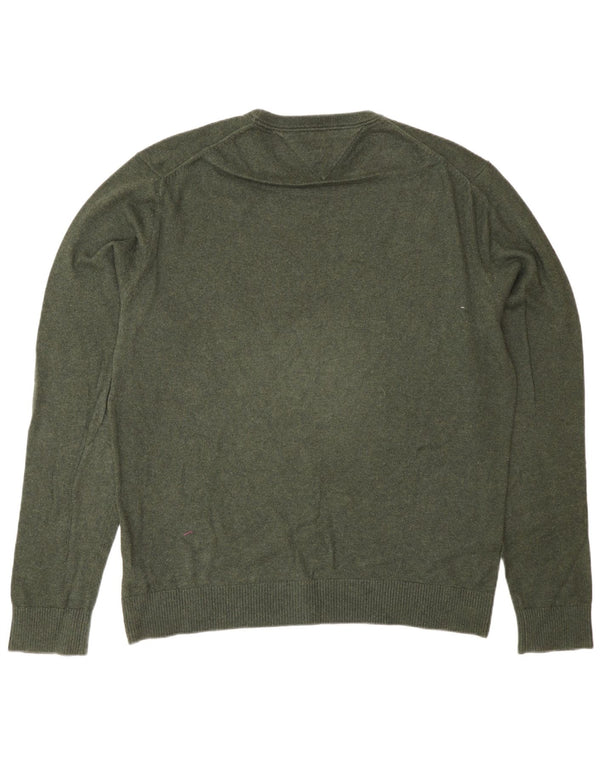 Мужской джемпер с круглым вырезом Tommy Hilfiger 2XL, зеленый хлопок