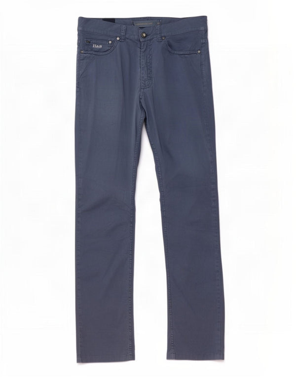 Harmont & Blaine Мужские прямые повседневные брюки IT 44 XS W30 L30 Синие, хлопок