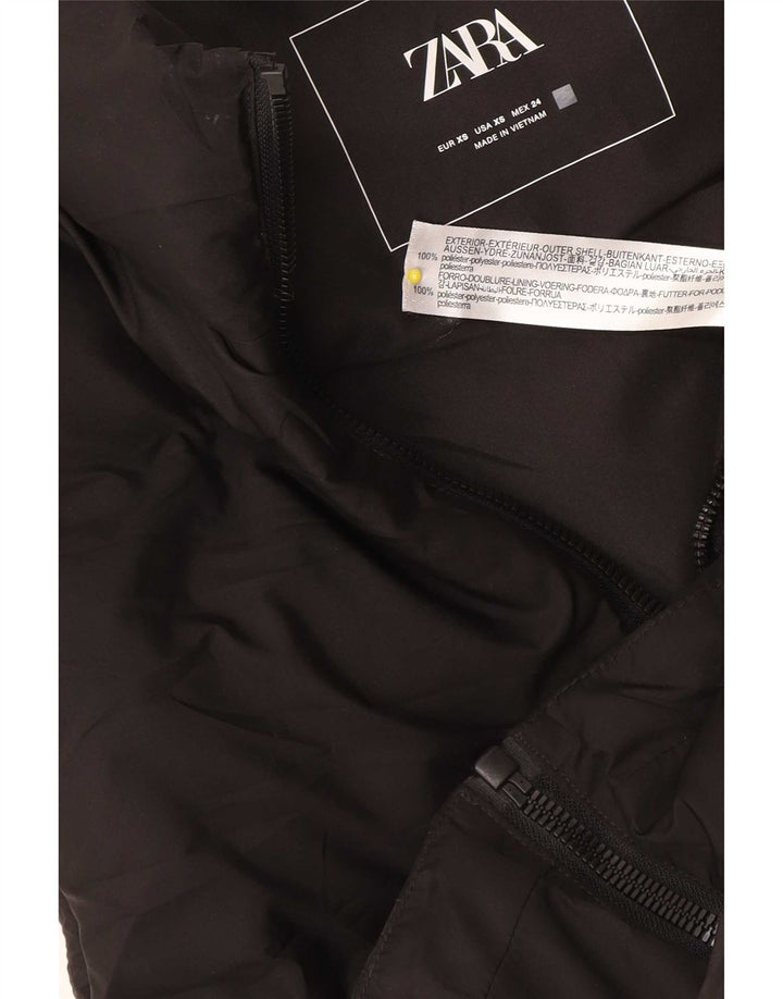 Женский длинный жилет с подкладкой Zara UK 6 XS, черный полиэстер