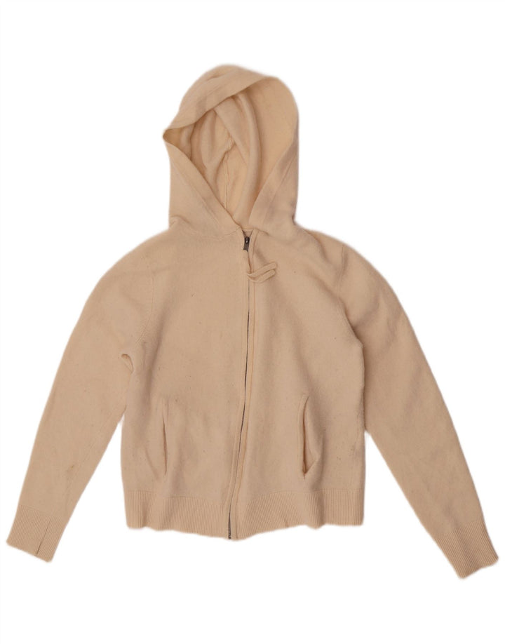 Женский укороченный кардиган Reiss UK 12, средний цвет из белой шерсти