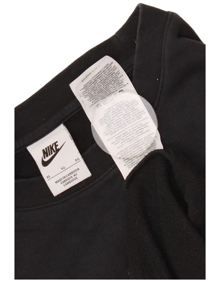 Мужской свитшот с рисунком Nike XL, черный, хлопок