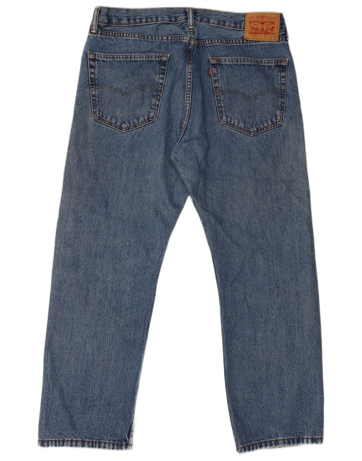 Мужские прямые джинсы Levi's 505 W36 L29 синие, хлопок