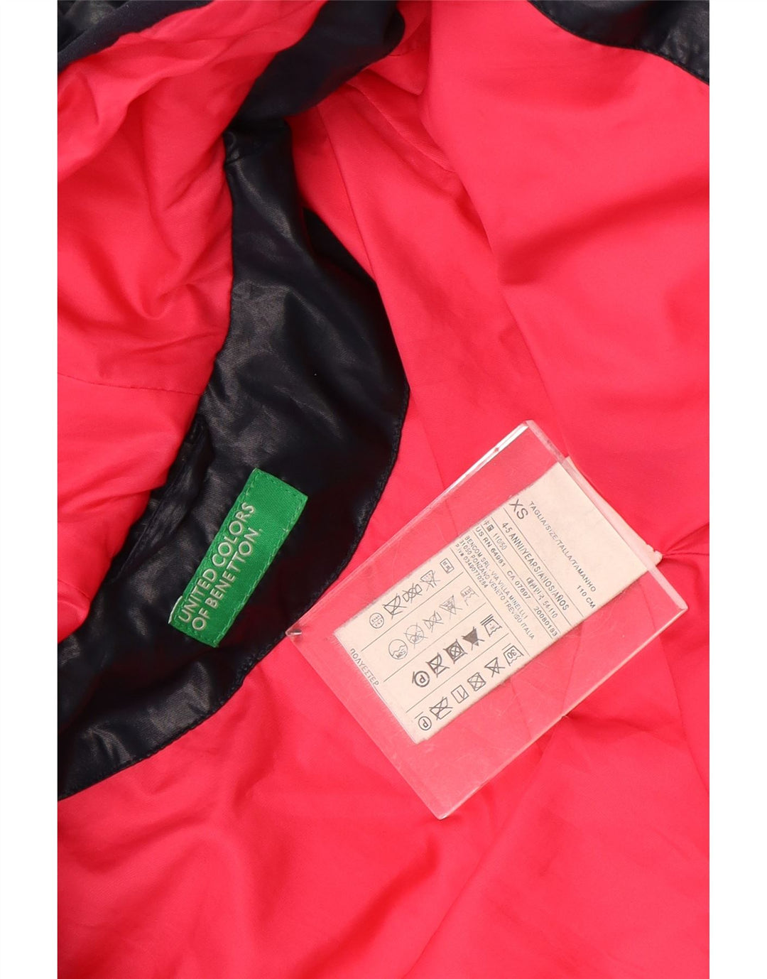 BENETTON Утепленная куртка с капюшоном для девочек 4–5 лет XS, темно-синий, полиэстер