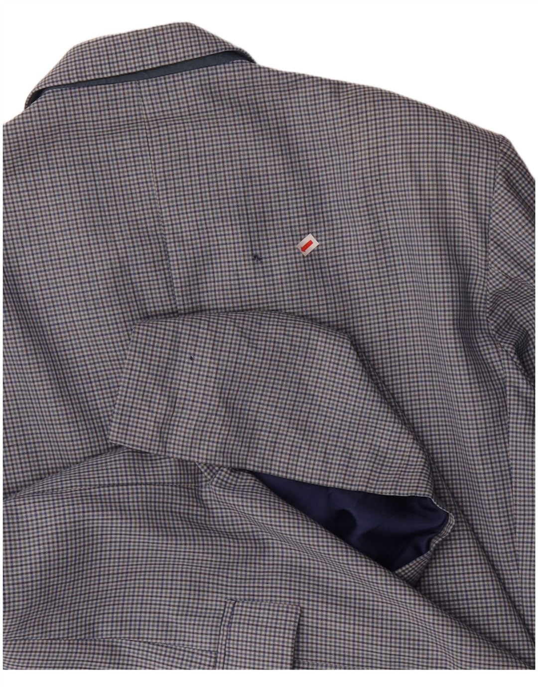 Мужской пиджак VINTAGE на 2 пуговицах IT 50, большая синяя клетка, шерстяной