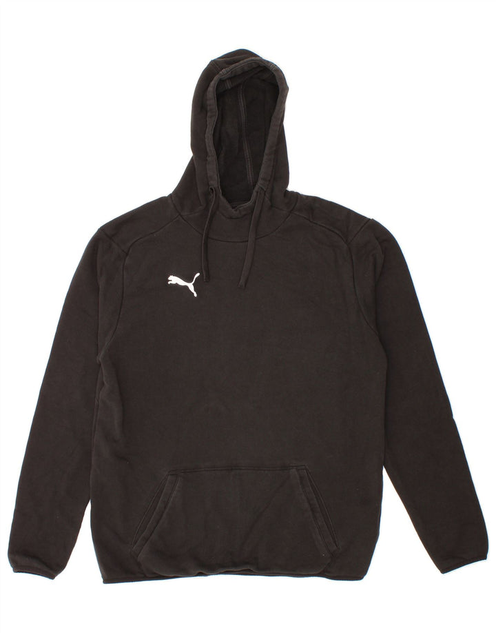 PUMA Mens Hoodie Jumper Medium Black Cotton Vintage Puma and Second-Hand Puma from Messina Hembry 