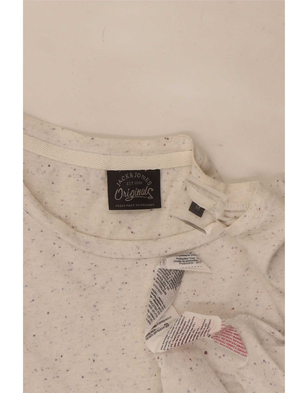 Мужская футболка Jack & Jones из хлопка среднего размера белого цвета с крапинками