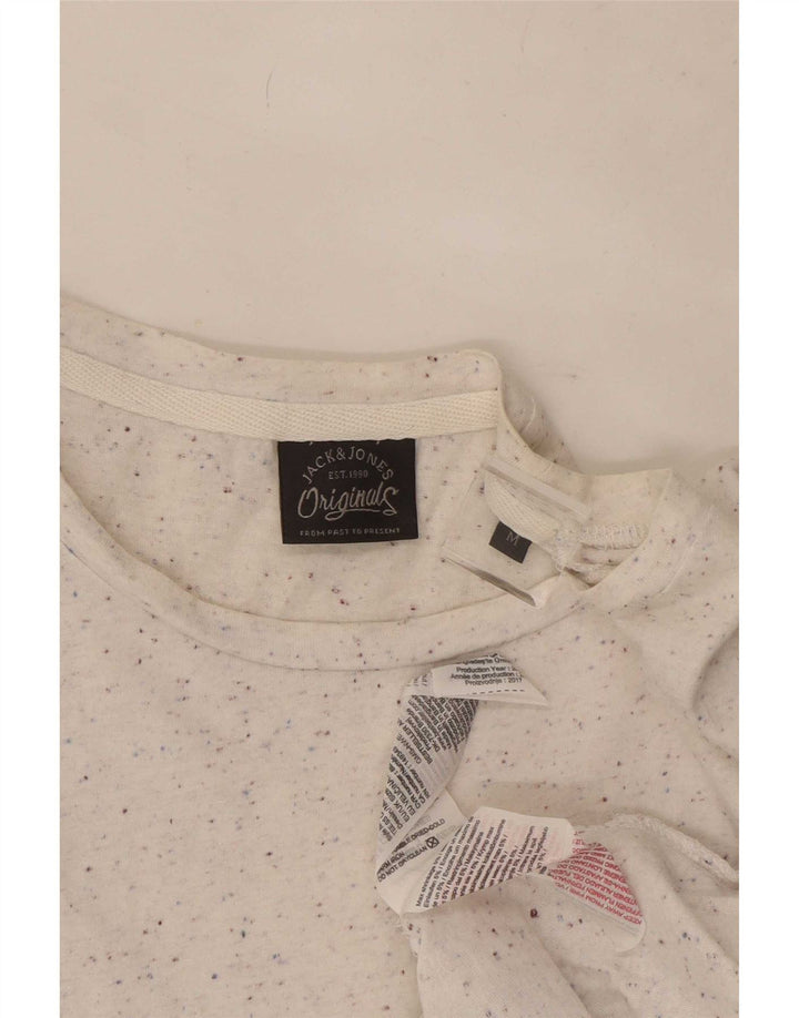 Мужская футболка Jack & Jones из хлопка среднего размера белого цвета с крапинками