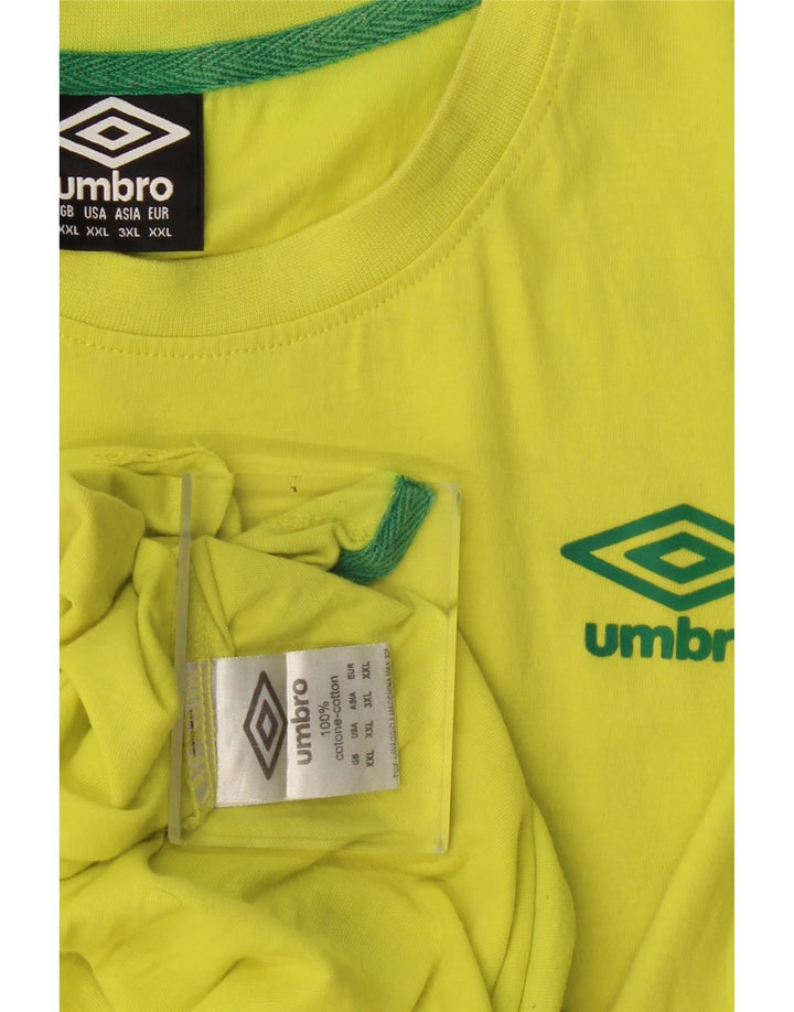 Мужская футболка Umbro Top 2XL Желтый хлопок