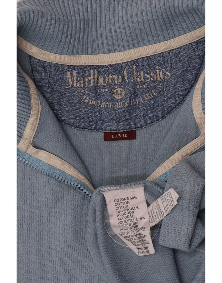 Свитер с воротником на молнии для мальчиков Marlboro Classics, 15–16 лет, большой синий
