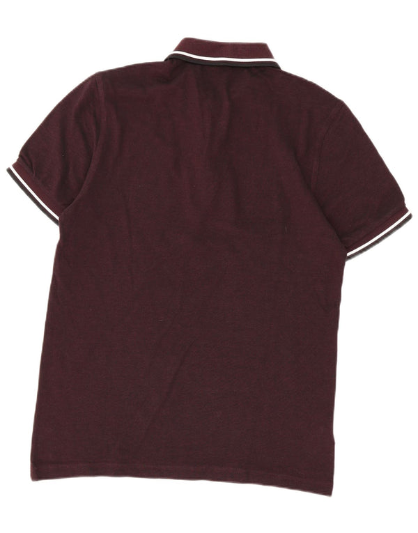 Мужская рубашка-поло Fred Perry, темно-бордовый хлопок, средний размер