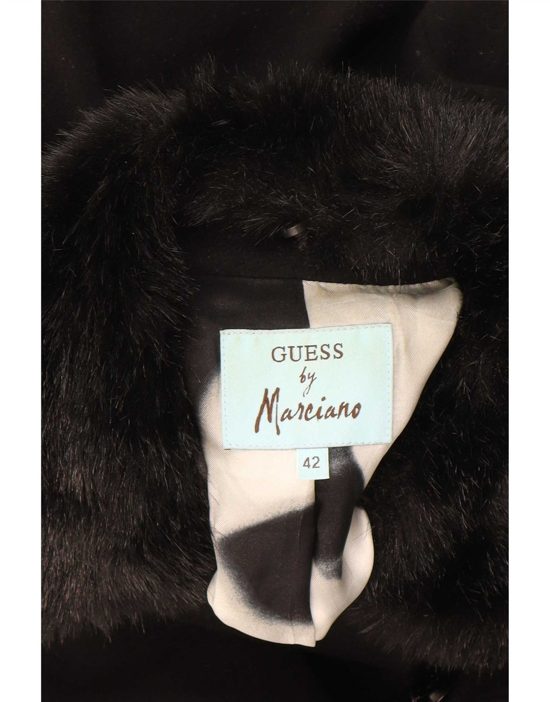 Guess By Marciano Женское двубортное пальто IT 42 Medium Black Wool