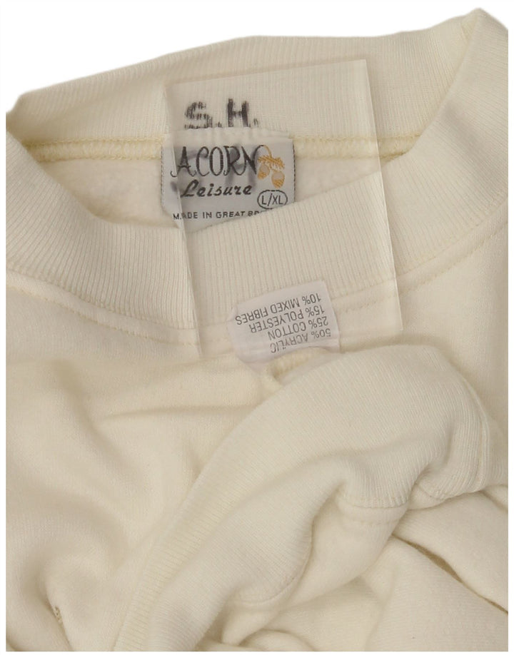 Женский джемпер с круглым вырезом ACORN UK 16, большой белый акрил