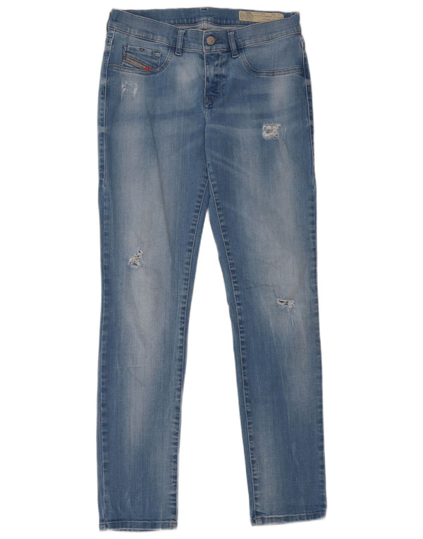 Женские супертонкие джинсы-джеггинсы с низкой талией Diesel Livier W29 L31 синие