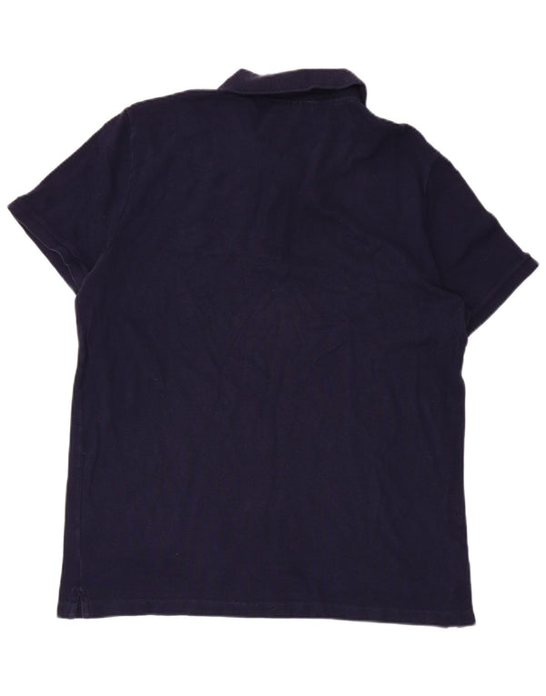 LACOSTE Мужская рубашка-поло приталенного кроя, размер 6 XL, темно-синяя, хлопок