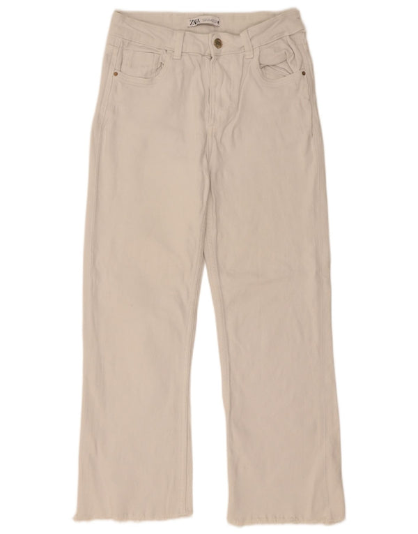 Женские укороченные джинсы Zara EU 36 XS W26 L25, белый хлопок
