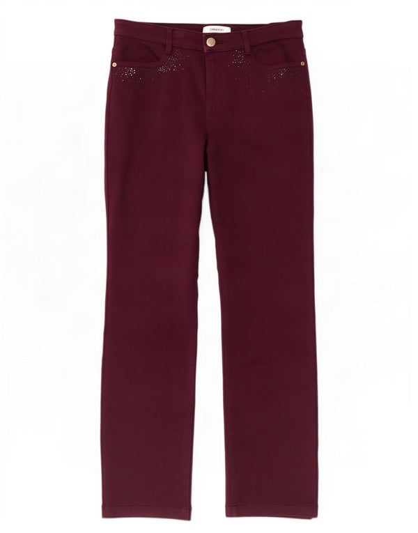 Женские прямые повседневные брюки Marks & Spencer UK 12 Medium W30 L28 Фиолетовые