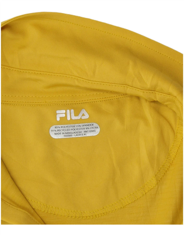 Женская рубашка-поло Fila UK 18 XL, желтый полиэстер