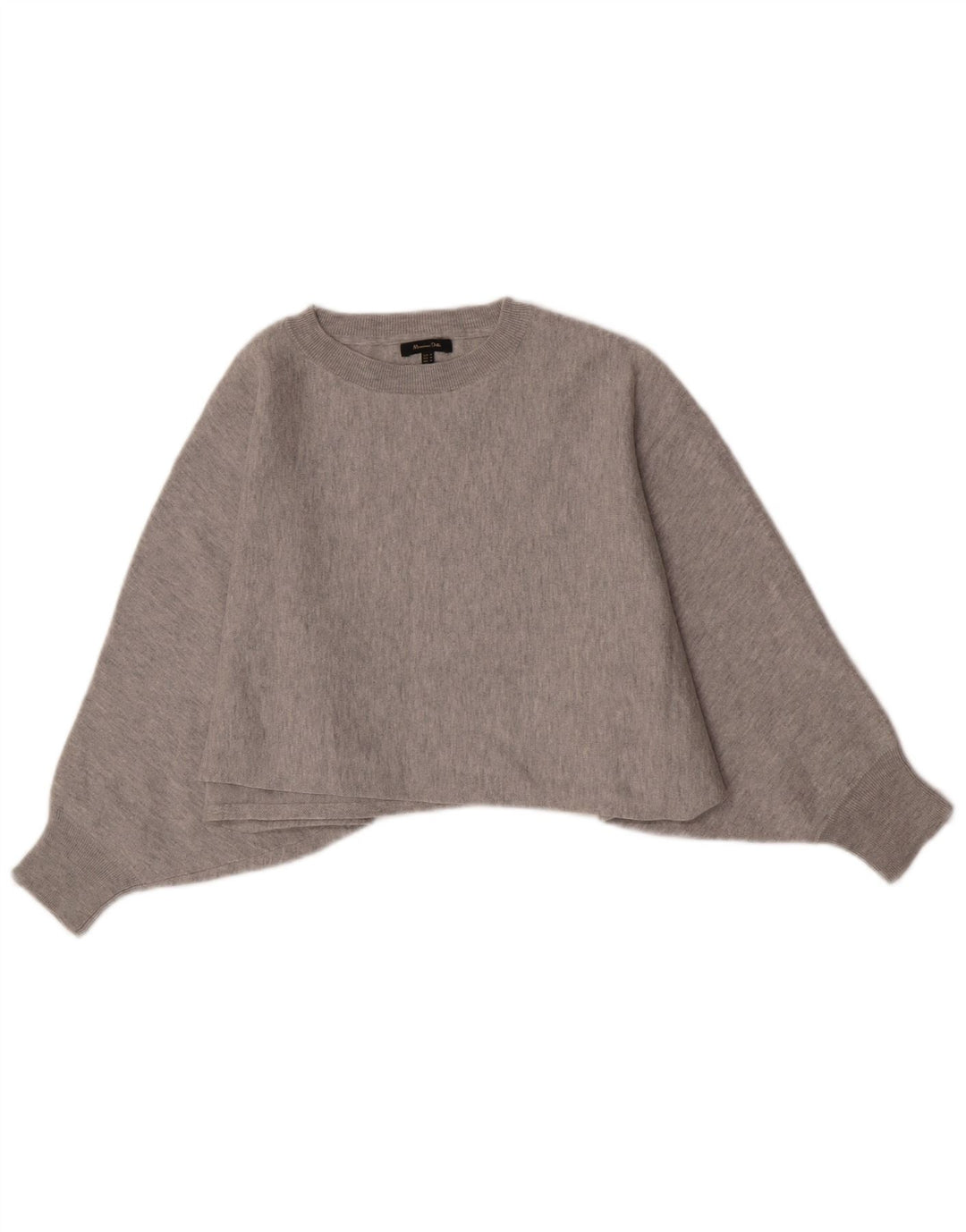 Женский укороченный свитшот Massimo Dutti UK 14, средний серый в крапинку