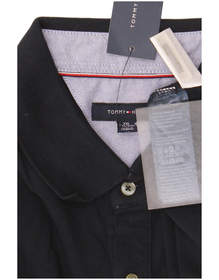 Мужская рубашка-поло Tommy Hilfiger 2XL темно-синяя, хлопок