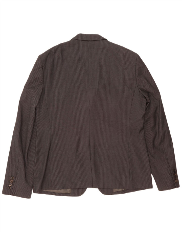 Мужской пиджак All Saints с 2 пуговицами, Великобритания, 42 XL, серый в тонкую полоску