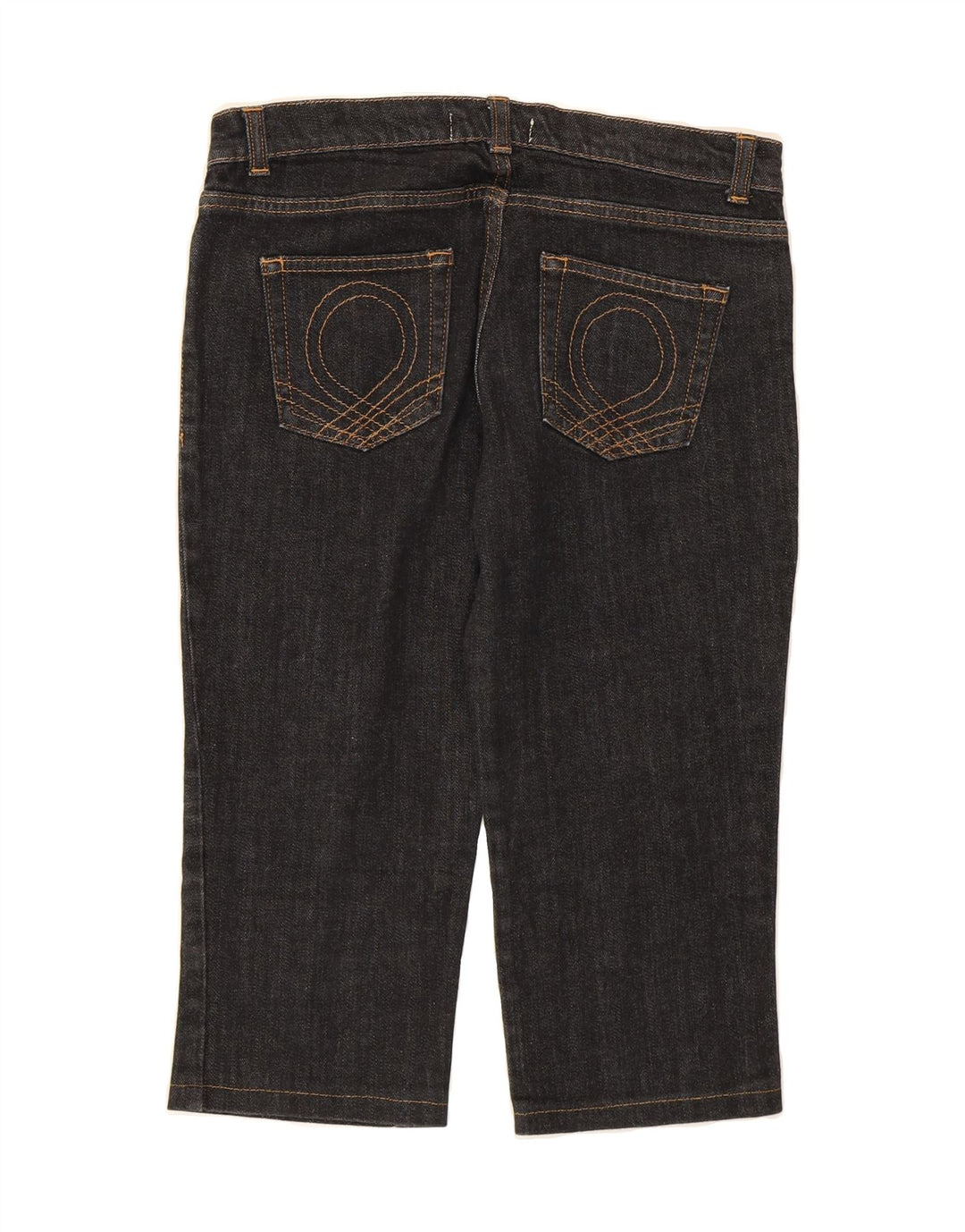 BENETTON Womens Capri Jeans IT 44 Medium W30 L17 Black Cotton Vintage Benetton and Second-Hand Benetton from Messina Hembry 