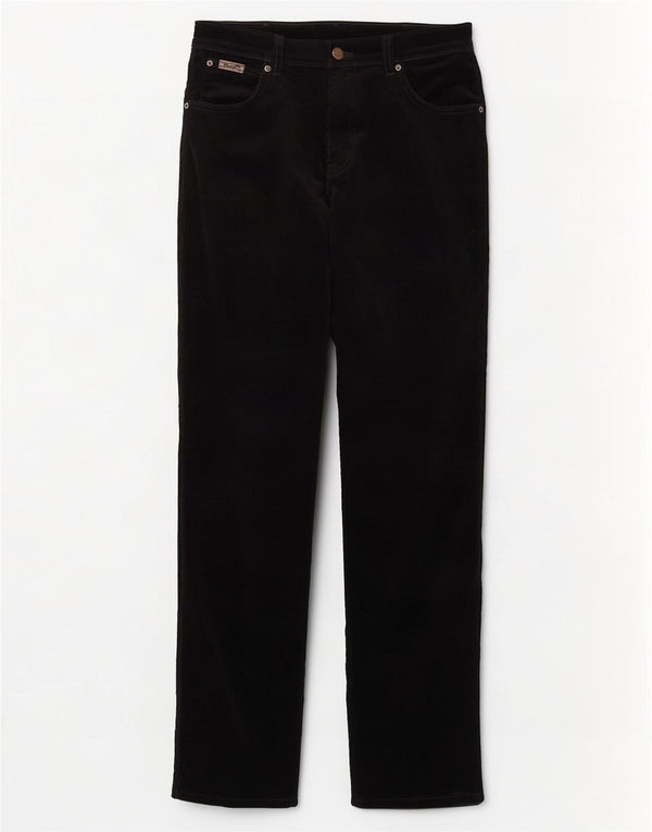 Мужские вельветовые брюки Wrangler Texas Stretch Straight W32 L34, черный хлопок