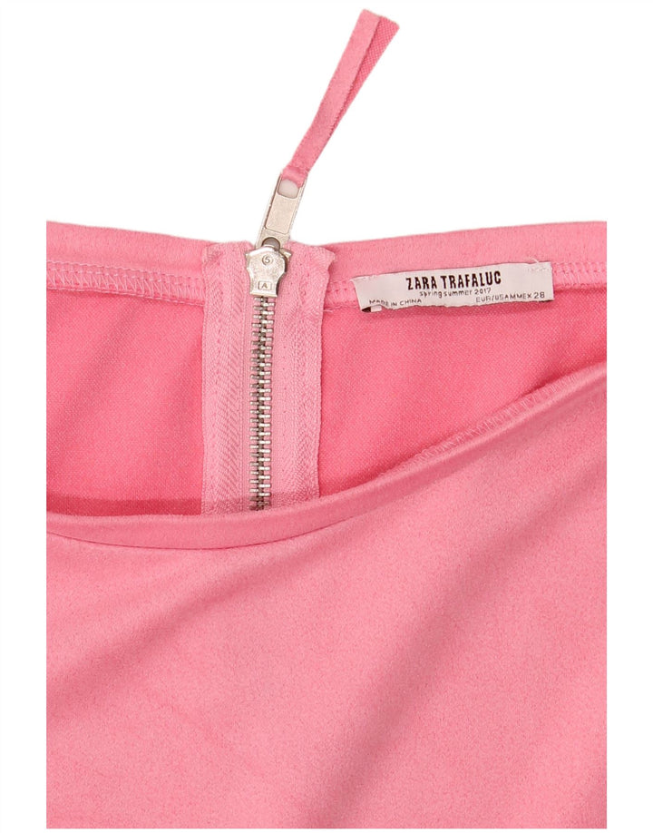 Женское платье прямого кроя Zara UK 14, средний розовый