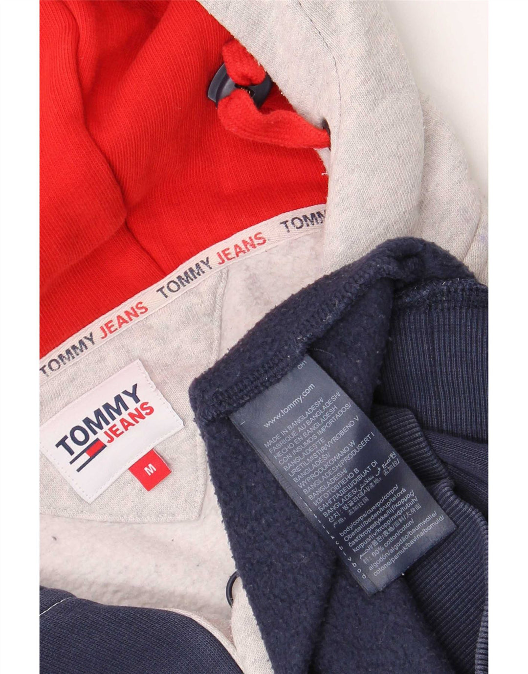 Мужской джемпер с капюшоном на пуговицах Tommy Hilfiger, средний, темно-синий, цветных блоков