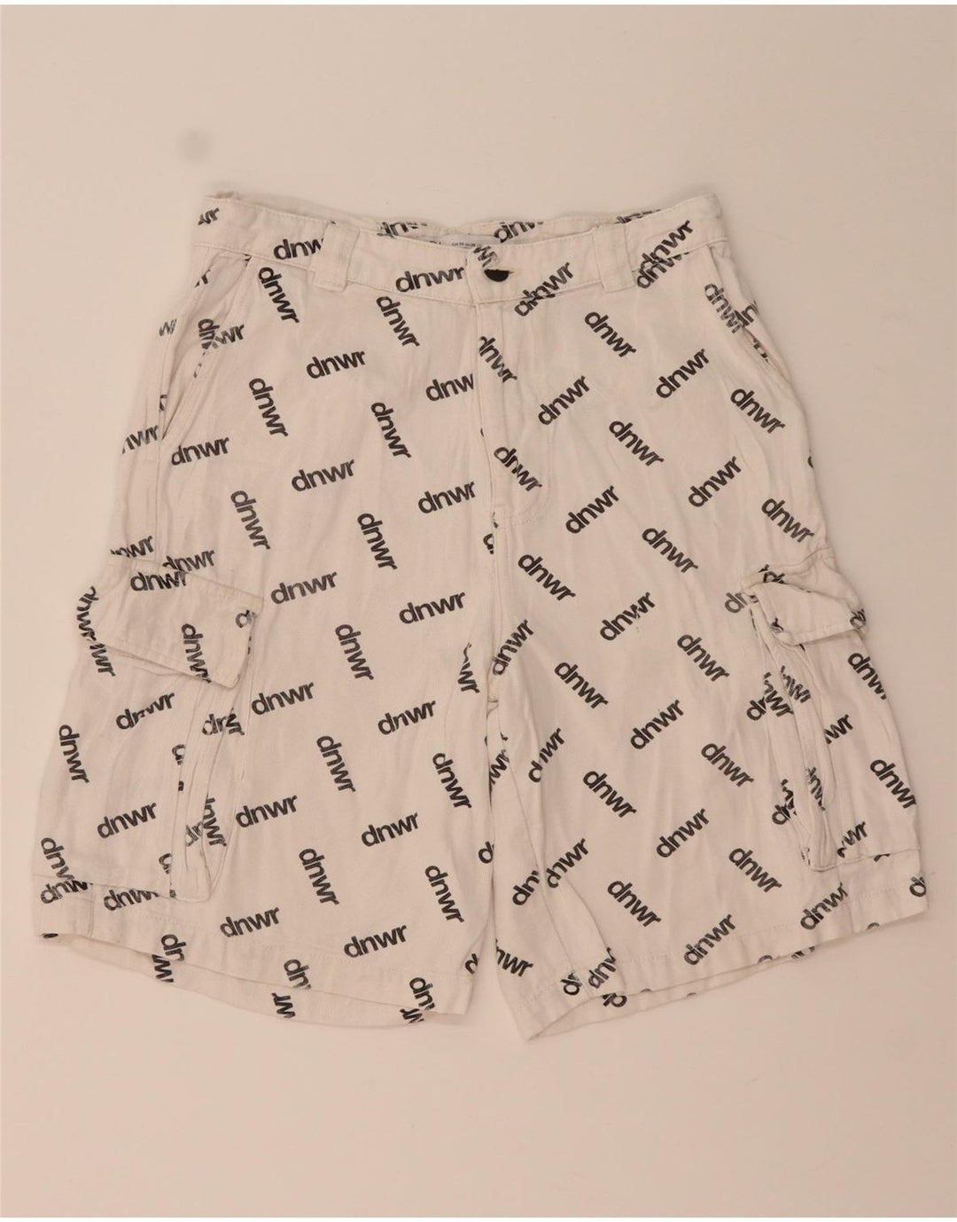 Мужские шорты карго с рисунком Zara EU 38, маленькие W30, белые