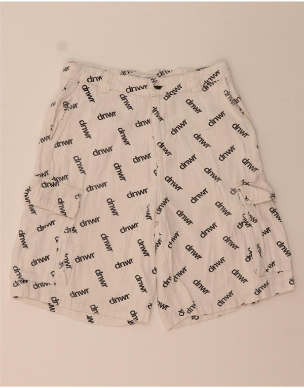 Мужские шорты карго с рисунком Zara EU 38, маленькие W30, белые