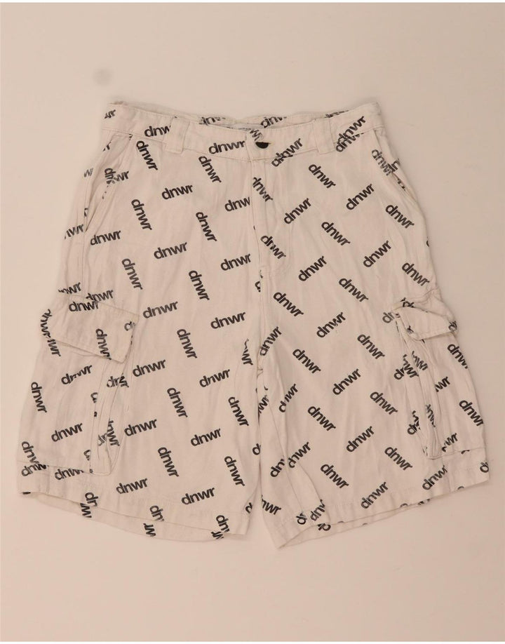 Мужские шорты карго с рисунком Zara EU 38, маленькие W30, белые
