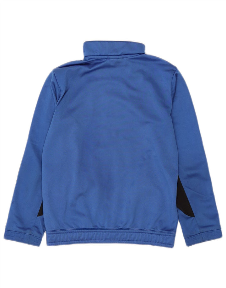 Спортивный костюм Adidas для мальчиков, верхняя куртка 7-8 лет, синяя, полиэстер с цветными блоками