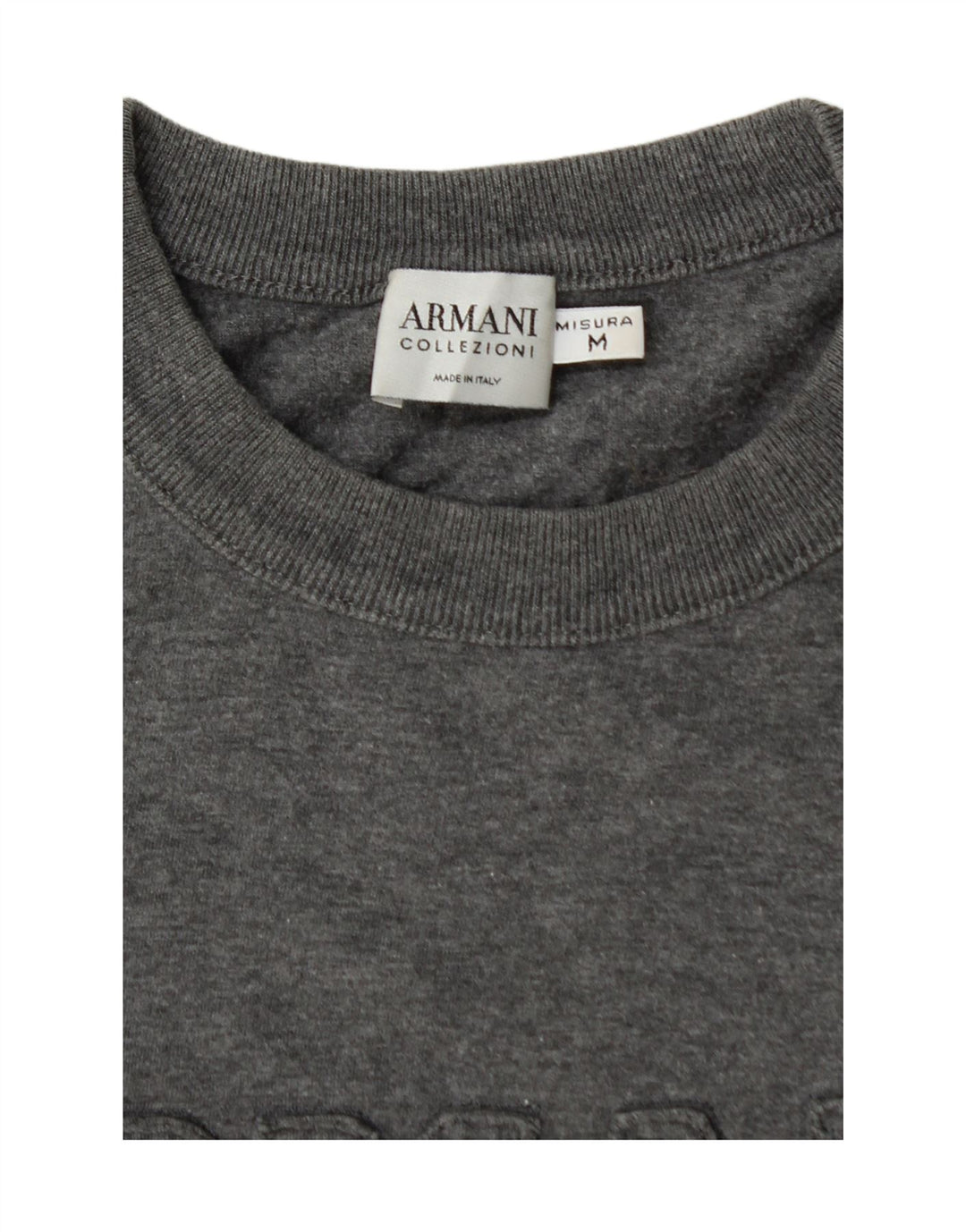 ARMANI COLLEZIONI Mens Top Long Sleeve Medium Grey Cotton Vintage Armani Collezioni and Second-Hand Armani Collezioni from Messina Hembry 