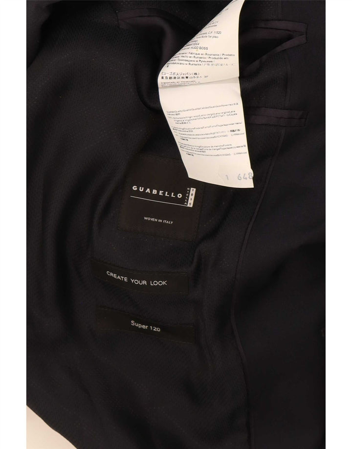 Мужской пиджак Hugo Boss на 2 пуговицах EU 52 XL темно-синий шерстяной