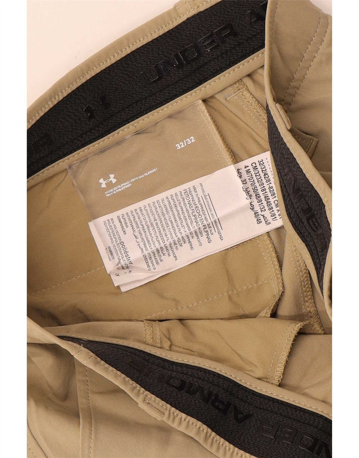 Мужские брюки-чинос Under Armour W32 L32 бежевого цвета из полиэстера