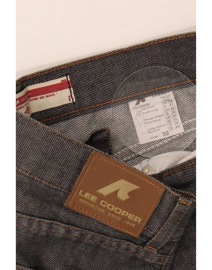 Мужские прямые джинсы Lee W35 L29, серый хлопок