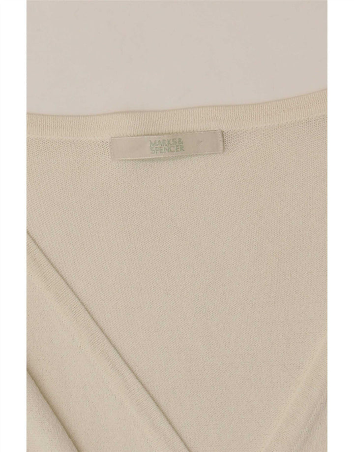 Женский кардиган-свитер Marks & Spencer UK 10, маленький Off White