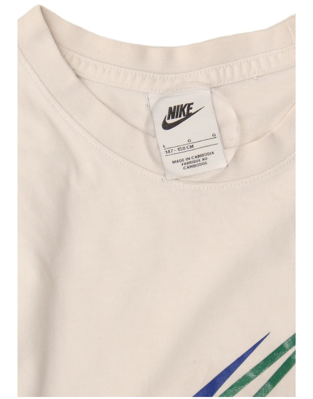 NIKE Boys Graphic T-Shirt Top 12-13 Years Large  White