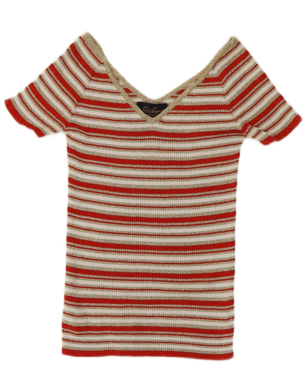 Женская блузка LUISA SPAGNOLI Top UK 6 XS, хлопок в красную полоску