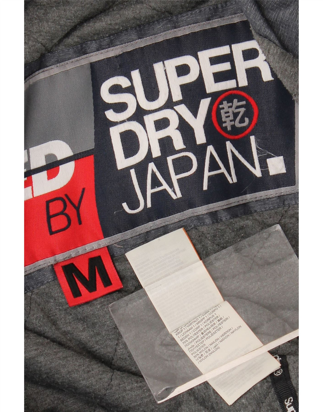 SUPERDRY Мужская ветровка с капюшоном UK 38 Средний Серый Полиэстер