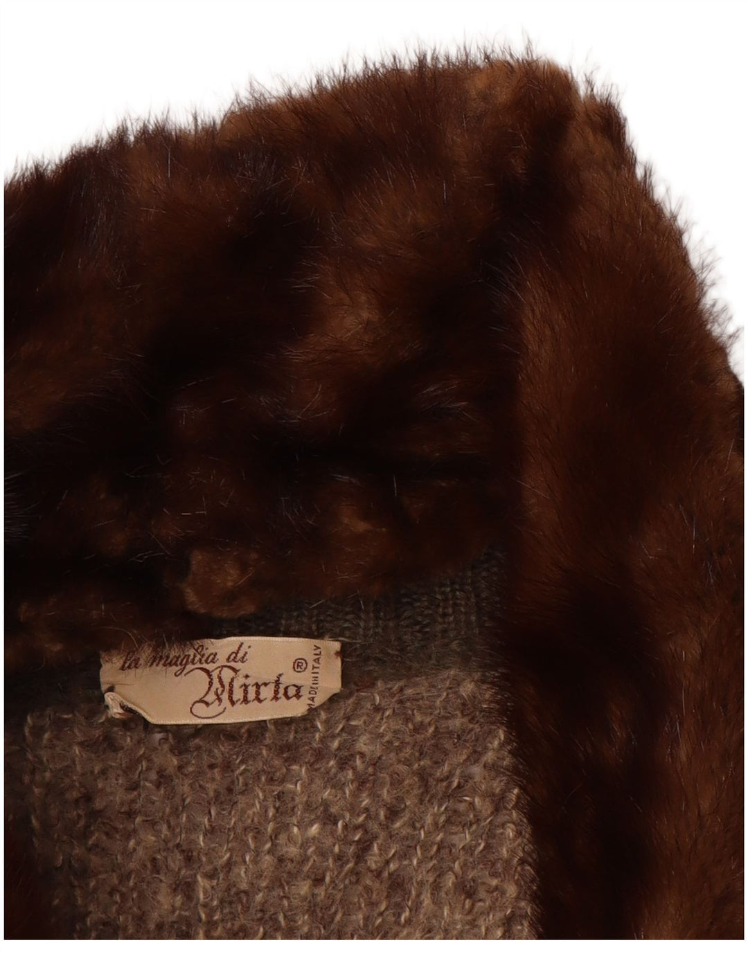 ВИНТАЖНЫЙ женский кардиган-свитер UK 18 XL Коричневый