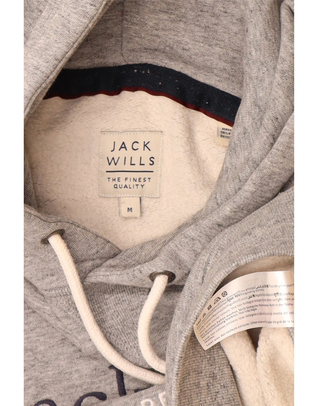 Jack Wills Мужской джемпер с капюшоном с рисунком, средний серый хлопок в крапинку