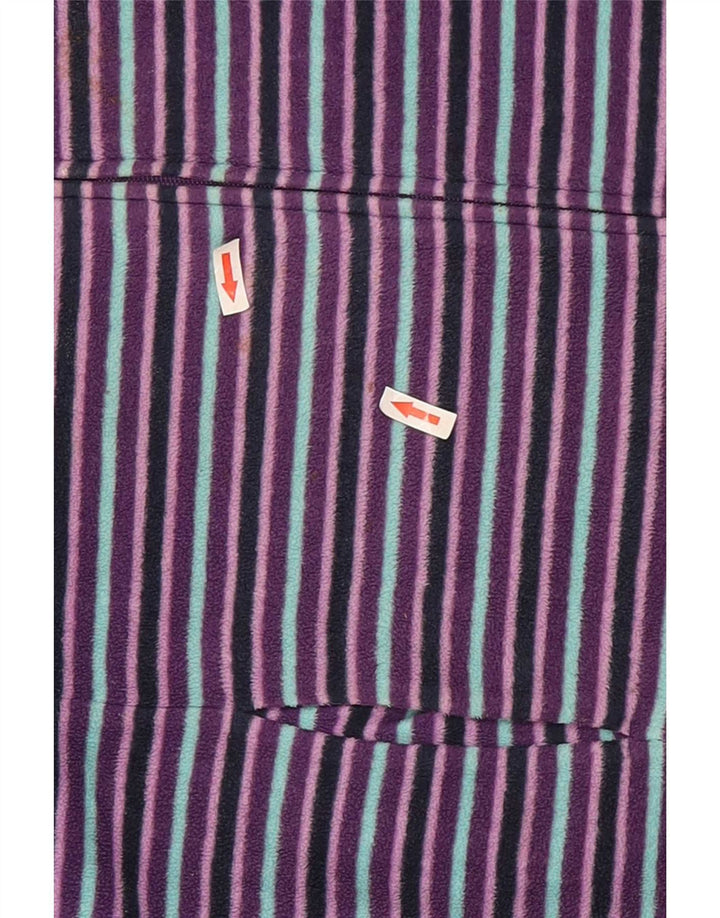 Женская флисовая куртка Marks & Spencer UK 22 2XL из полиэстера в фиолетовую полоску