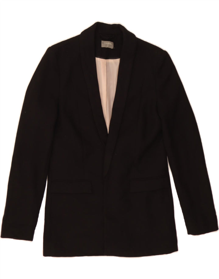 OASIS Womens 1 Button Blazer Jacket UK 8 Small Black Polyester Vintage Oasis and Second-Hand Oasis from Messina Hembry 