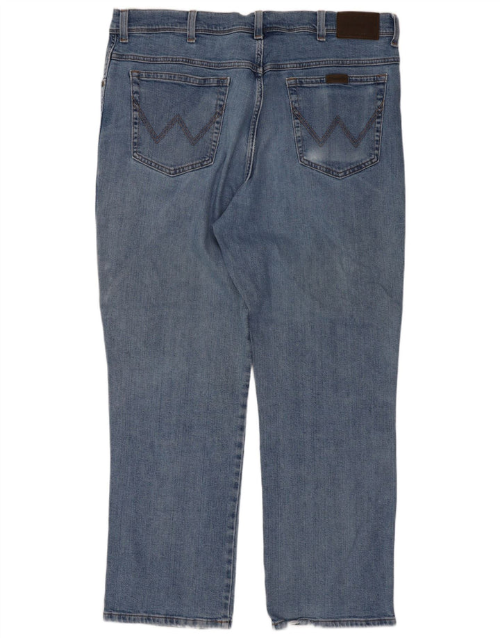 Мужские прямые джинсы Wrangler стандартного кроя W40 L30, синий хлопок