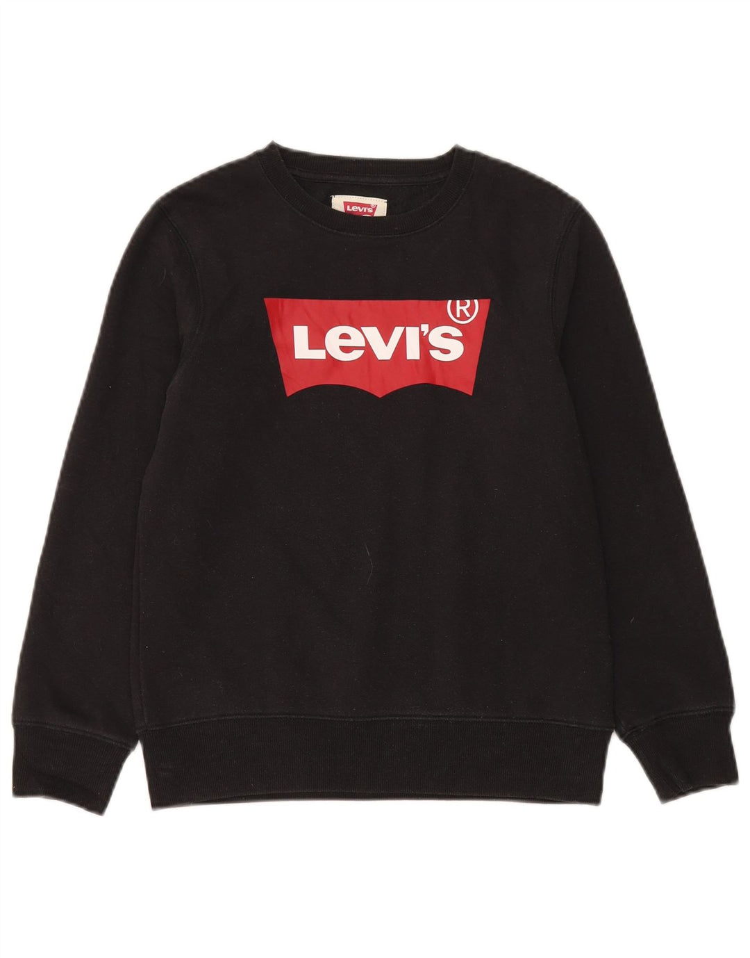 Свитшот с рисунком Levi's для мальчиков 11-12 лет, черный хлопок
